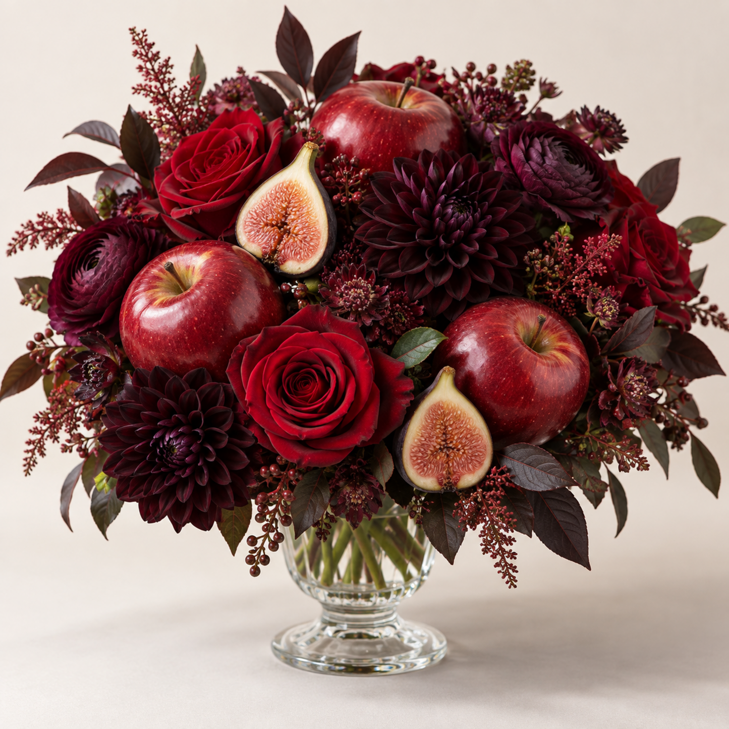 Grenat & Figues — composition Roch Hachana par Camelia et ses fleurs