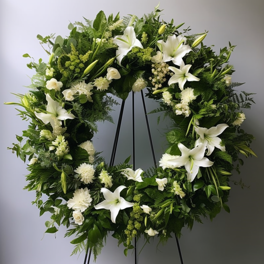Couronne funéraire Élégance – Grand modèle