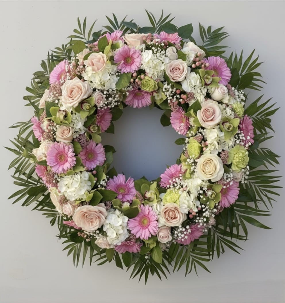 Couronne funéraire Harmonie blanche