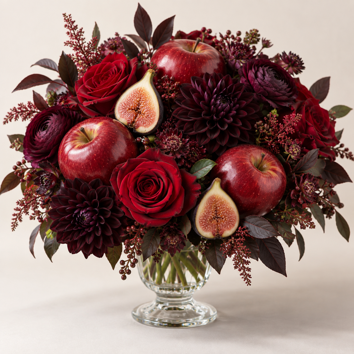 Grenat & Figues — composition Roch Hachana par Camelia et ses fleurs
