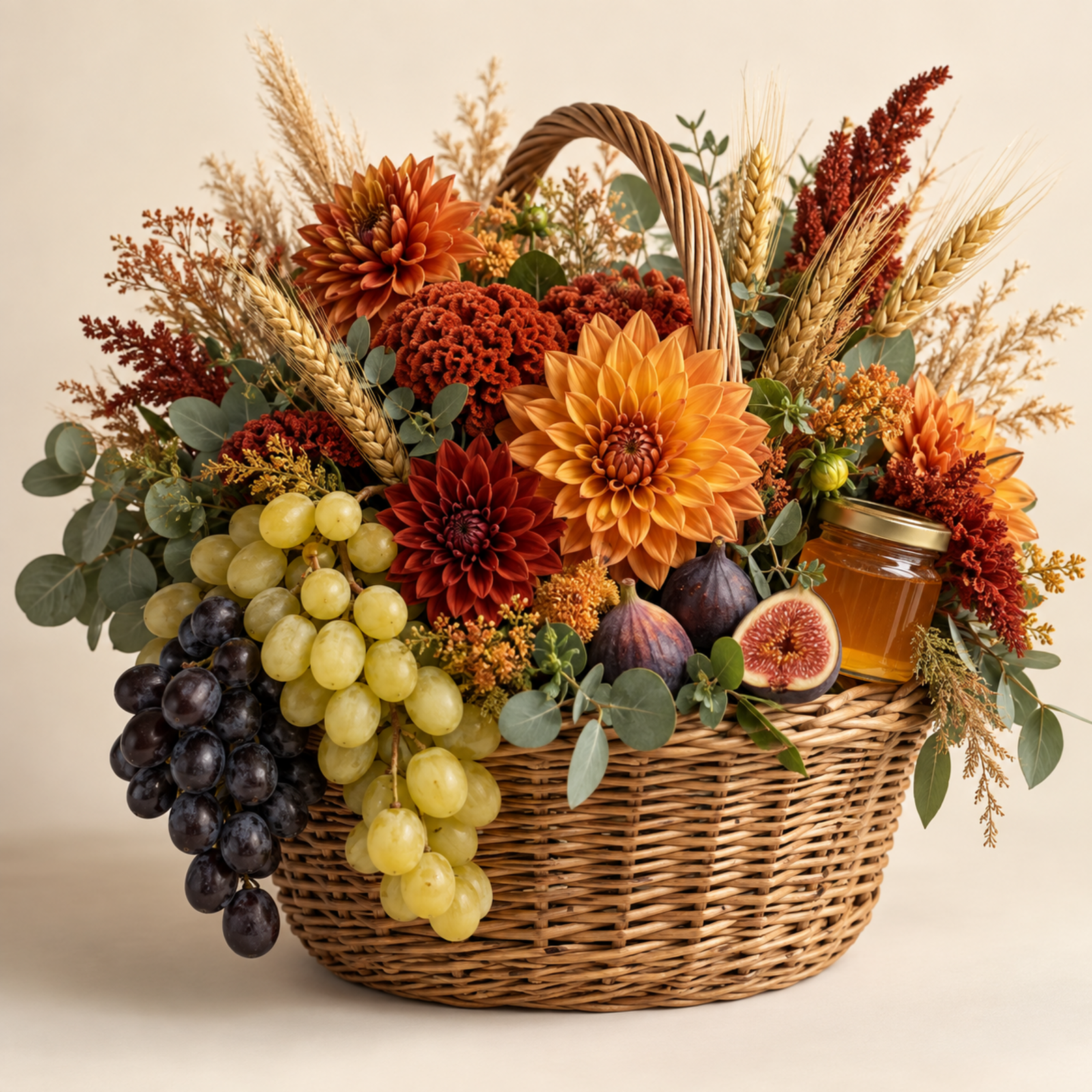 Panier des Simanim — composition Roch Hachana par Camelia et ses fleurs