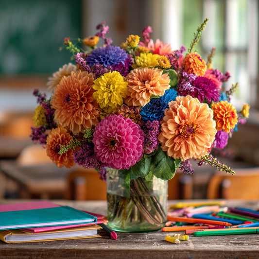 Bouquet Cahier Coloré Explosion de couleurs pour la rentrée