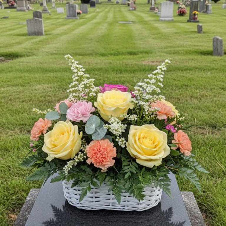 Panier Floral Douceur Pastel