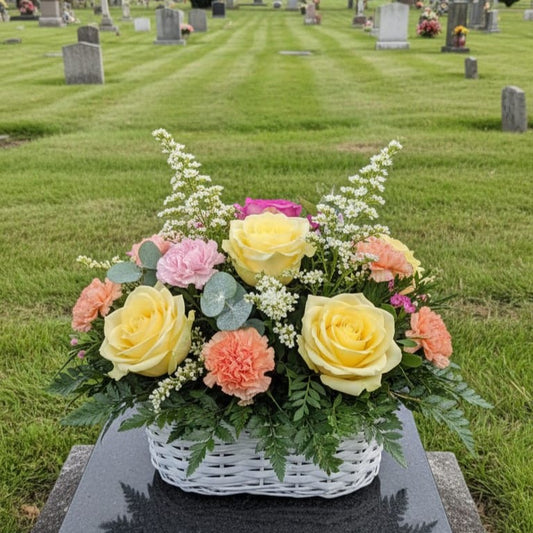 Panier Floral Douceur Pastel