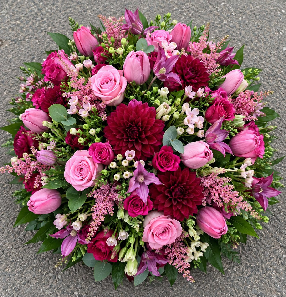Coussin de deuil Velours, rose, fuchsia, bordeaux, mauve — Camelia et ses fleurs